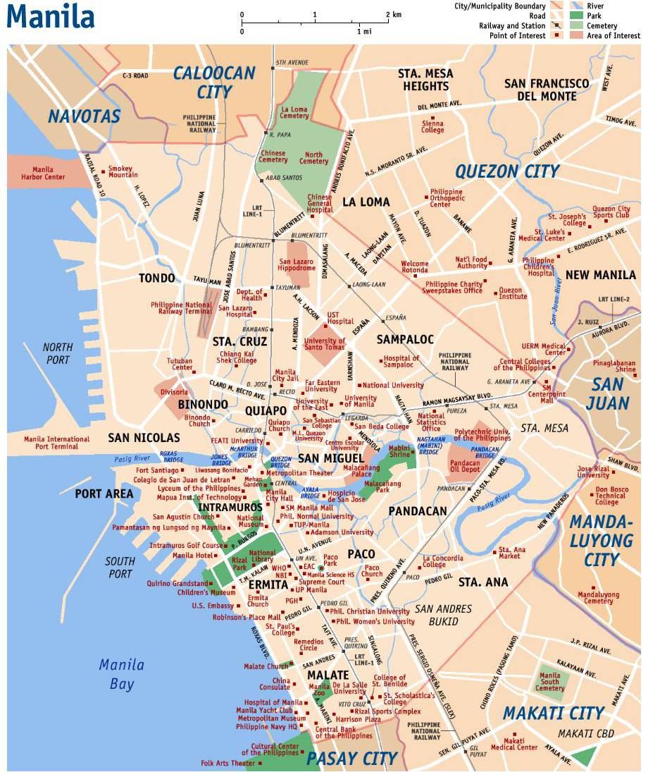 菲律宾马尼拉地图,菲律宾地图高清中文版