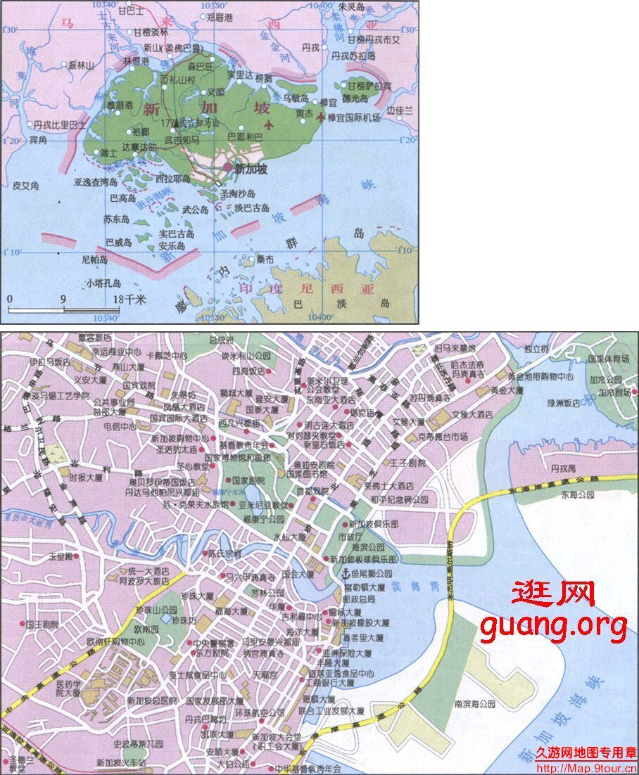 新加坡地图,新加坡地图高清中文版
