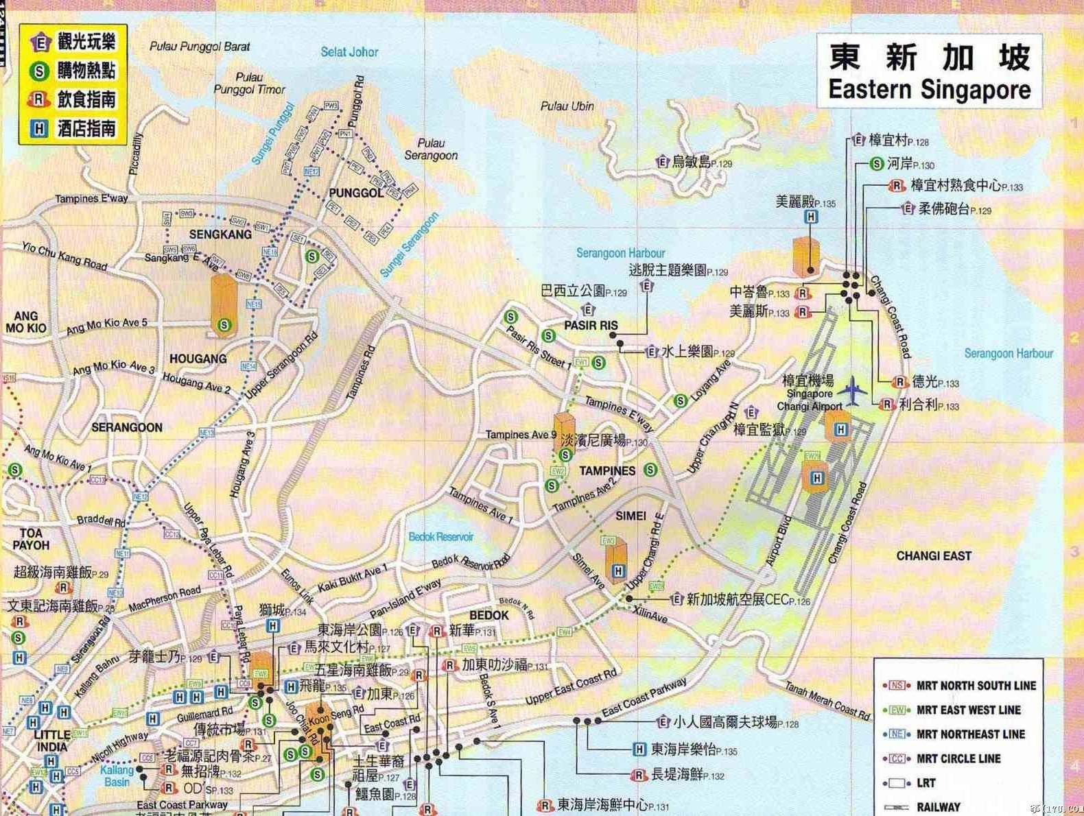 东新加坡,新加坡地图高清中文版