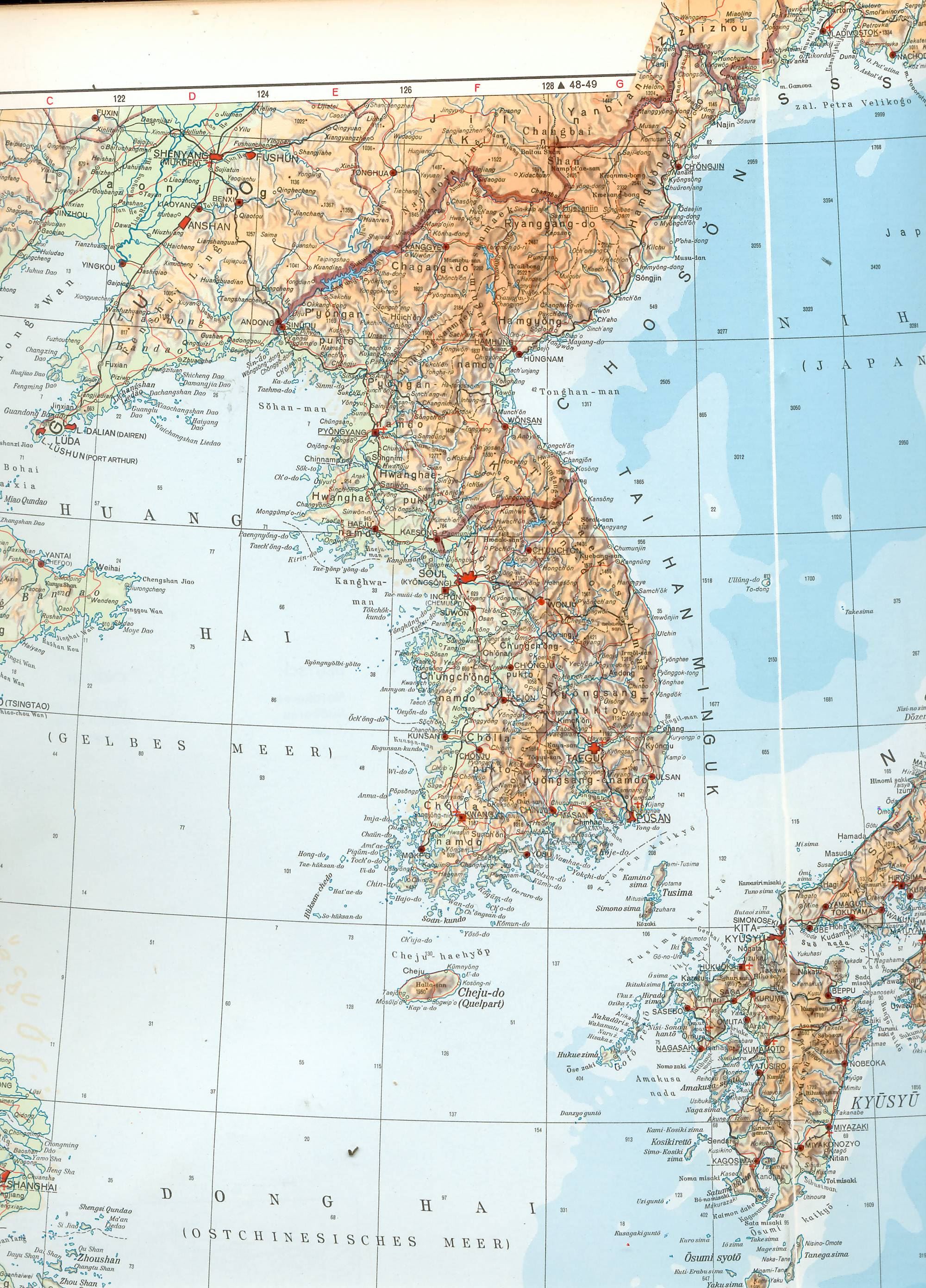 韩国地图,韩国地图高清中文版