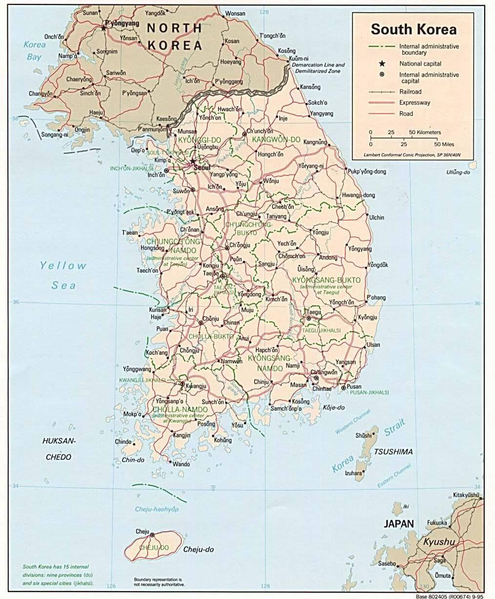 韩国地图,韩国地图高清中文版