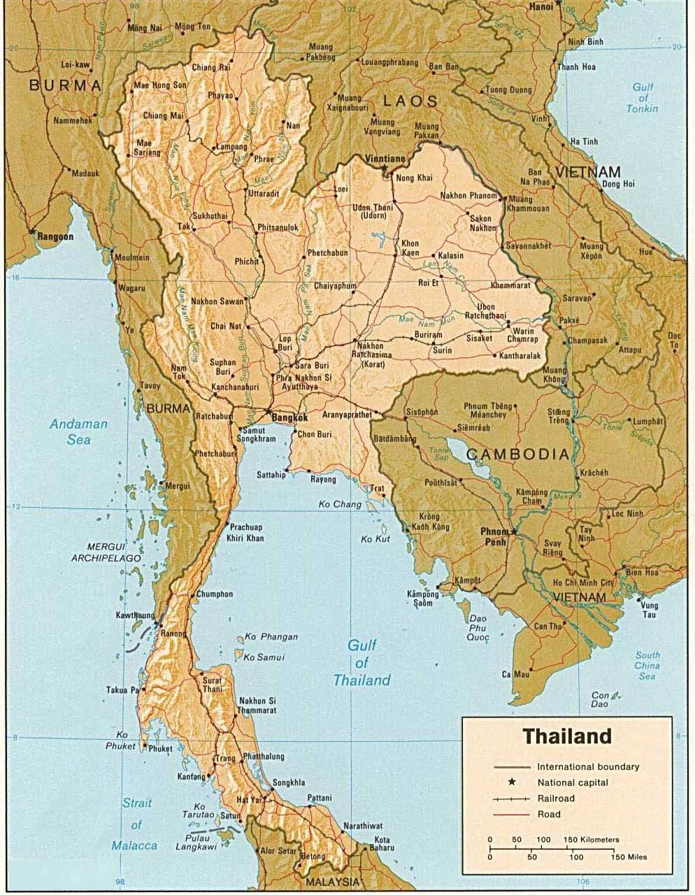 泰国地图,泰国地图高清中文版