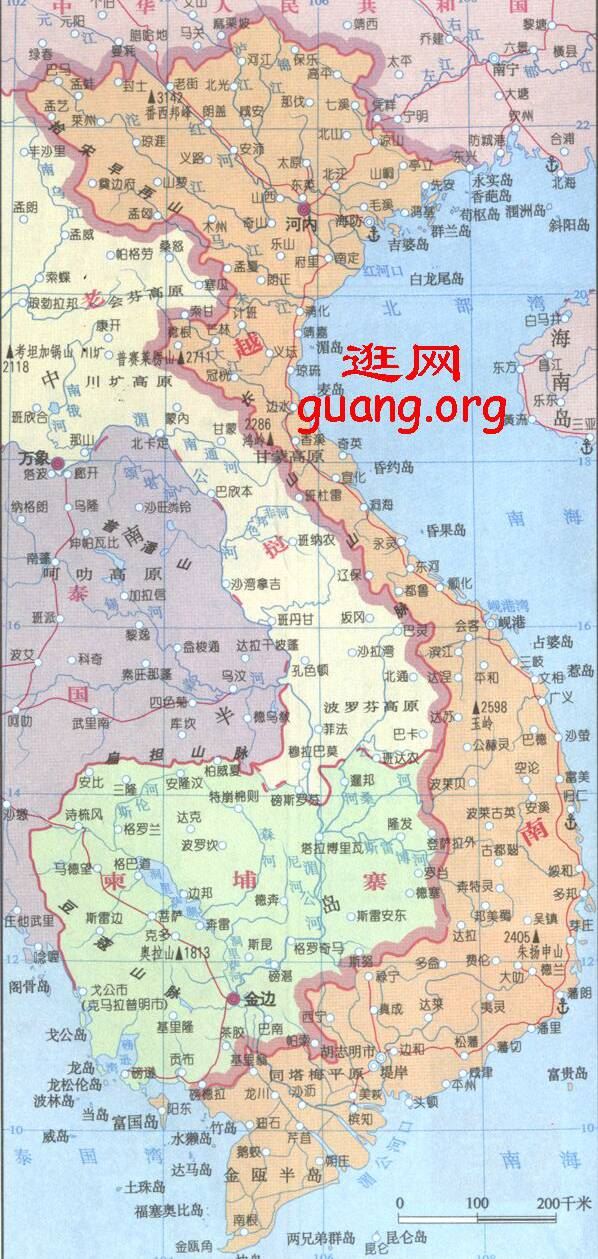 越南地图,越南地图高清中文版