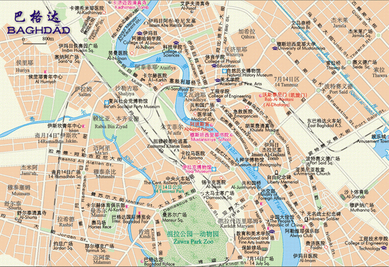 巴格达地图,伊拉克地图高清中文版