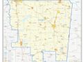 密西西比州(Mississippi)行政区划图