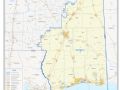密西西比州(Mississippi)行政区划图