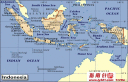 印度尼西亚英文地图